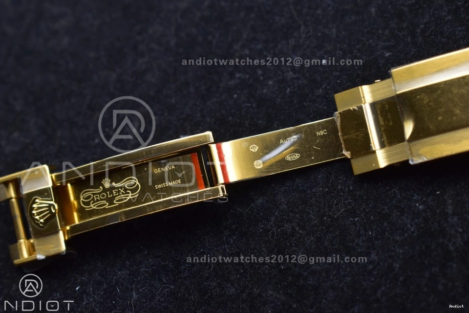 Strap SH4131 1:1 Daytona QF Oysterflex Diamonds V6 Black Best YG Dial on Edition (Weighted) 126518 0403